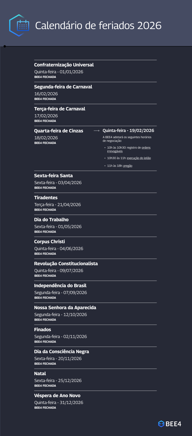 Feriados 2026